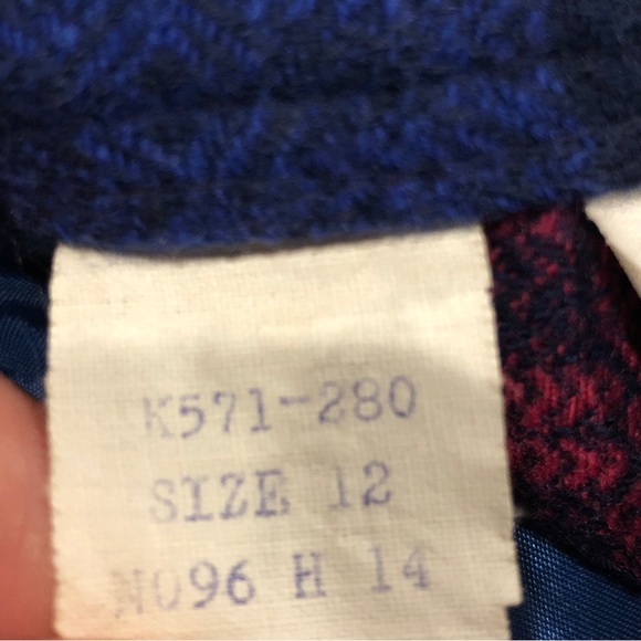 VTG Pendleton Skirt 12 Purple Plaid 100% Virgin Wool Pockets Long 60s 70s - Picture 4 of 13